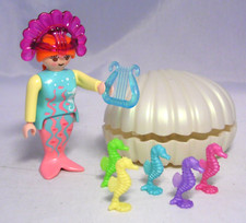 PLAYMOBIL 4813 Meerjungfrau Nixe Harfe große Muschel 5 Seepferdchen komplett #26