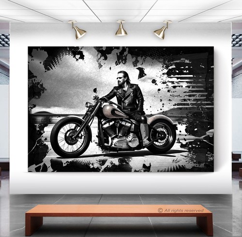 Leinwand bild motorrad - leinwand,