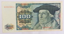 100 DM Mark Bill Schein 1970