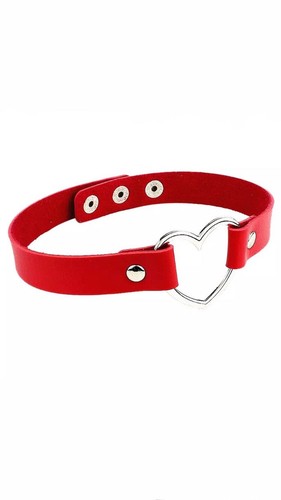 Halskette leder rock - halskette,