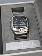 Citizen Ana‑Digi Chronograph mit Thermometer, in Citizen Verpackung, vintage