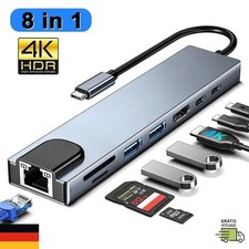 8-in-1 USB C Hub Adapter für MacBook Pro Air HDMI USB 3.0 SD/TF Kartenleser