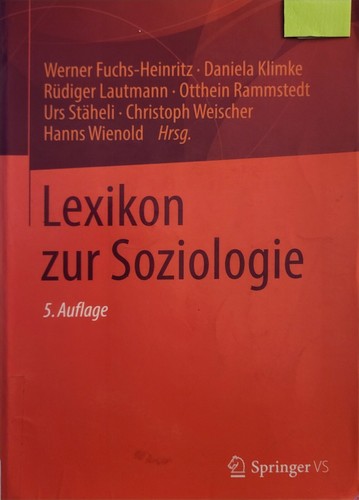 Lexikon zur soziologie - lexikon,