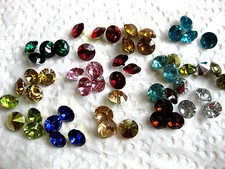 Strass Steine Spitz-Boden Glitzersteine 8mm zum Basteln Farbe Menge wählbar ss38