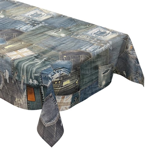 Wachstuch tischdecke jeans - wachstuch,