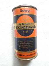Blechdose Agfa  Blau und Orange Schnell-Fixiersalz Sel fixateur fixing salt
