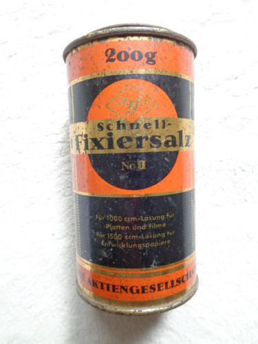 Blechdose agfa blau und - blechdose,