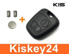 2Tasten Ersatz Schlüssel Gehäuse für Peugeot 206 + 2x TASTER + Batterie REPAIR