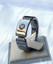 WOLFRAM/TUNGSTEN CARBIDE  RING  - ZIRKONIA  - TITANHART - (16YY) 