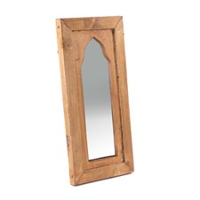 HOLZ SPIEGEL "TARA" | 50 cm, Holz | Orientalischer Wandspiegel, Teak Flurspiegel