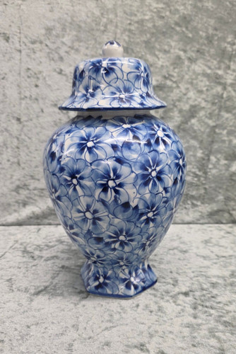 Vase urnenvase blau floral - blau,