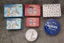 7 Stück Blechdose  Keksdosen Konvolut Weihnachten Weihnachtsdeko & Nivea 