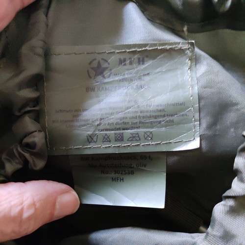 Bundeswehr rucksack oliv 65l - oliv,