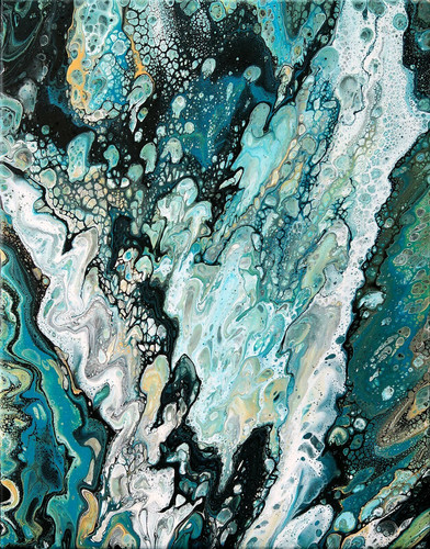 Acryl bild original fluid - original,
