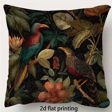 Kissen Bezug 45 cm floral Vogel Geschenk Mama Mutter Oma Freundin Couch Sofa