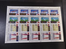 Paraguay 1989, Oberth Sonderüberdruckmarken, Farben umgekehrt, kpl. Bogen,**/MNH