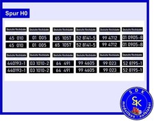 Dampfloknummern Deutsche Reichsbahn DDR Dampflok Nummern Aufkleber - Spur H0