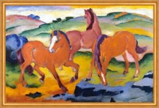 Die roten Pferde Blauer Reiter Franz Marc A2 LW 38