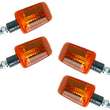 4x Universal Miniblinker Motorrad "classic" 12V / 21W orange vorn hinten e geprü