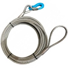 10mm Anschlagseil Schlaufe-Haken Hubseil Drahtseil Stahlseil Forstseil Hebeseil