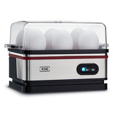 Eierkocher 1 - 6 Eier Heizplatte Messbecher Alarm 400 Watt Warmhaltefunktion KHG