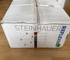Steinhauer Reflexion E27 Pendelleuchte Hängeleuchte 7-flg Rauchglas schwarz 50cm