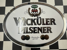 Wicküler Pilsener riesiges älteres Emailschild 1985 Ausleger