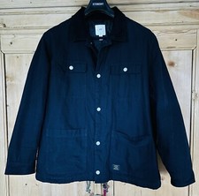 Coole Jacke H&M Gr. XXL Loose Fit Schwarz Canvas Jeans-Style wattiert Top!