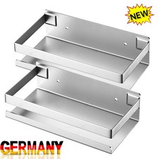 2 Tlg Edelstahl Duschablage Badregal Duschregal Duschkorb Bohren Bad Ablagekorb