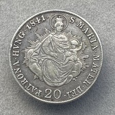 1841 20 Krajczár Silbermünze