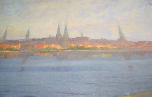 Antik lübeck ölbild - lübeck, stadt