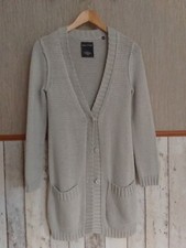Strickjacke Gr. 34 XS grau ~