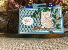 Notizblockhalter EULE mit Gelschreiber Marke Zebra**Material Stampin UP 