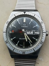Vintage Q Timex Day/Date Lollipop  Diver/Taucher Uhr