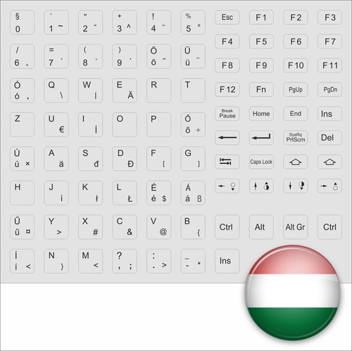 Tastaturaufkleber ungarisch - tastaturaufkleber,