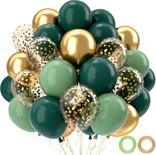 Luftballons gruen gold zoll - luftballons, 12