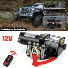 Elektrische Seilwinde 12V 1360 kg Ideal für ATV, Quad und Offroad Einsätze