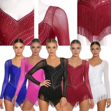 Damen latin tanzkleid fransen - damen,