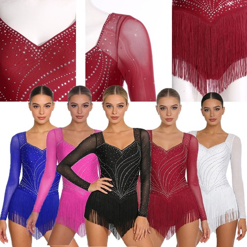 Damen latin tanzkleid fransen - damen,