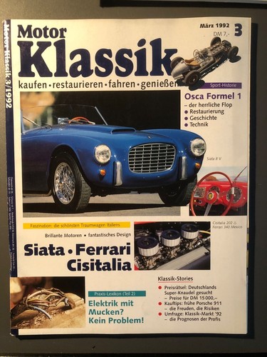 Motor klassik märz 1992 - motor,