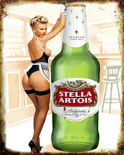 Stella bierflasche sexy pin - pin, up