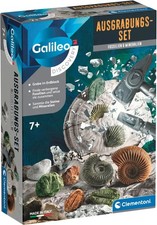 CLEMENTONI Galileo Ausgrabungs-Set Fossilien und Mineralien 59381