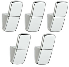 5x Kleiderhaken verchromt