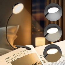 LQWELL® Leselampe Buch Klemme im Bett, USB，360° Flexibel Buchlampe für Kinder