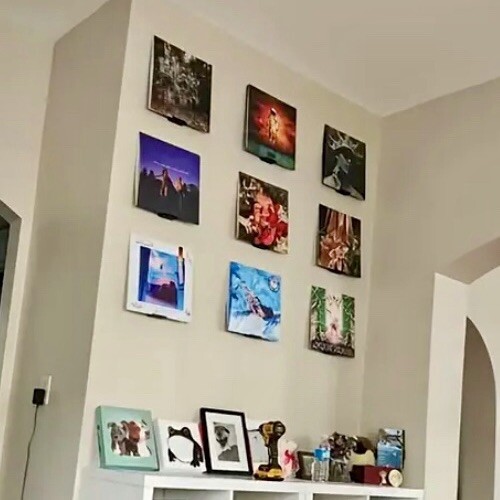 Vinyl record display shelves - record,