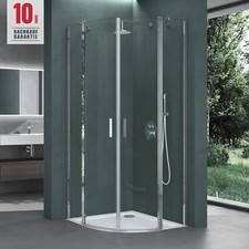 Dusche Duschkabine 90x90 80x80 viertelkreis Runddusche ESG Glas mit NANO R52 NEU