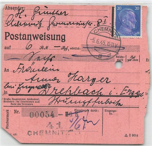 892007 sbz postanweisung mit - postanweisung,