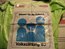 alte Plastiktüte Einkaufstüte Tragetasche "Volkszählung 1983"