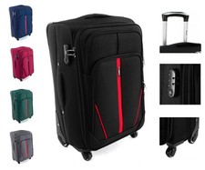 RGL S020 Trolley Stoffkoffer 4 Rollen Leicht Reisekoffer Zahlenschloss L/XL/XXL