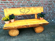 Bank Rustikal mit Gravur